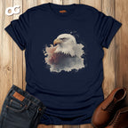 Bald Eagle Artistic Print T-Shirt – navy – oak-wood