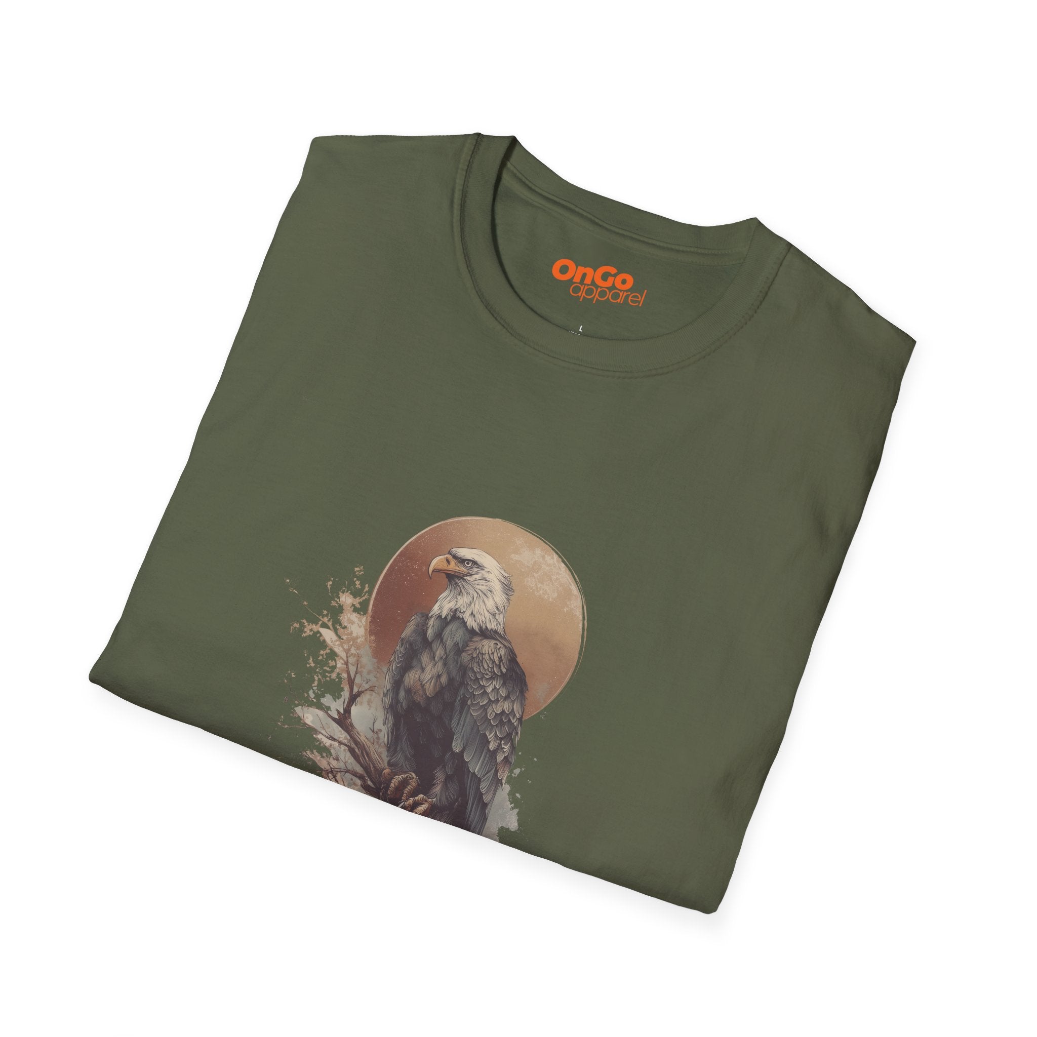 Eagle Design T-Shirt with Natural Scene