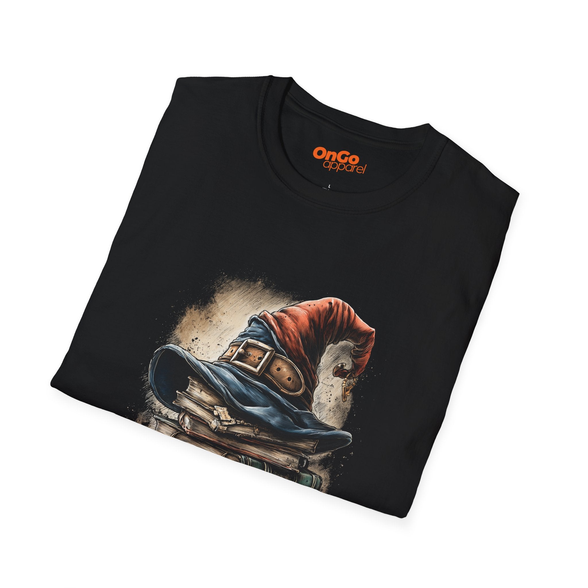 Wizard Hat with Books T-Shirt for Fantasy Fans