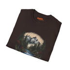 Nature Landscape T-Shirt with Mountain River Design