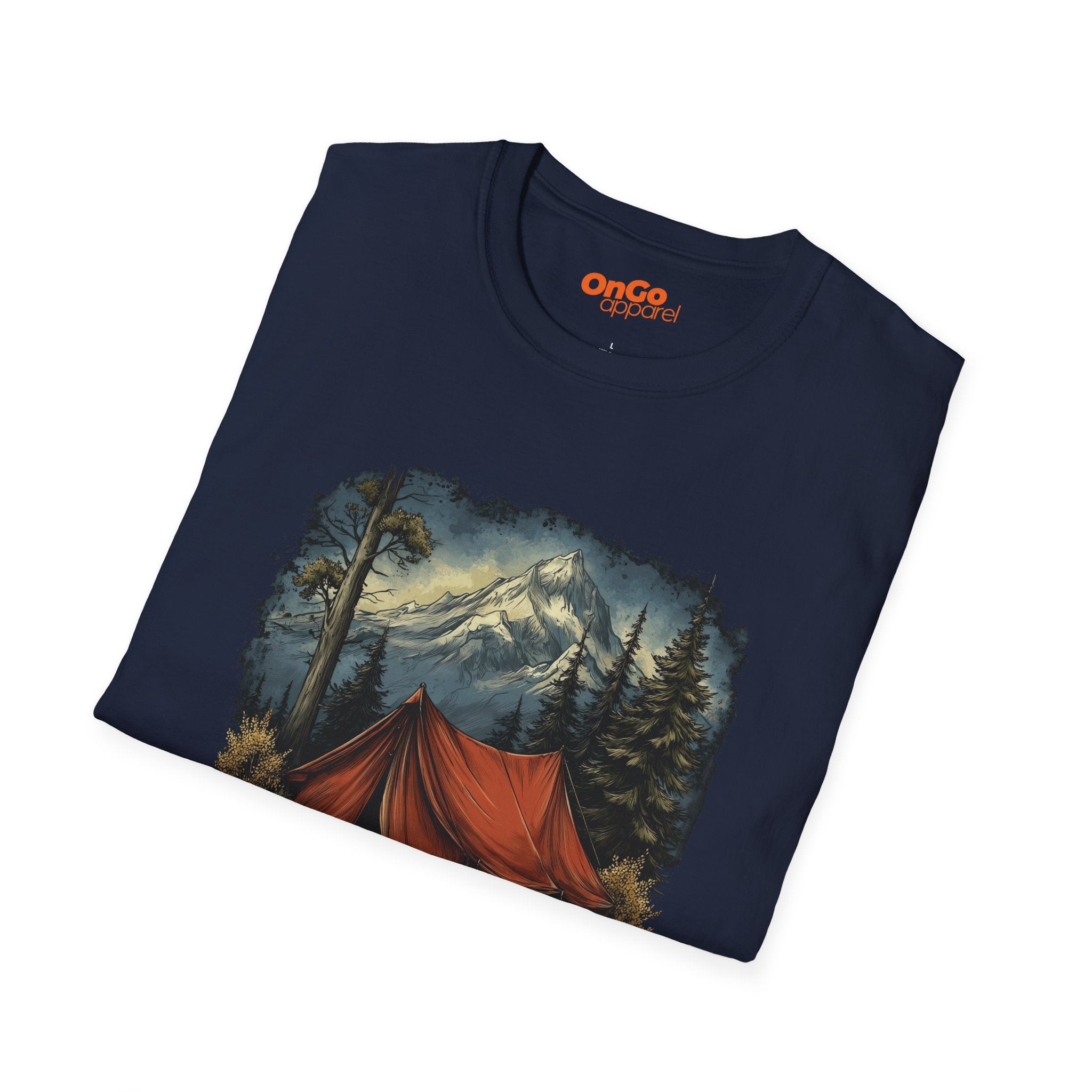 Adventure Mountain Tent Graphic T-Shirt
