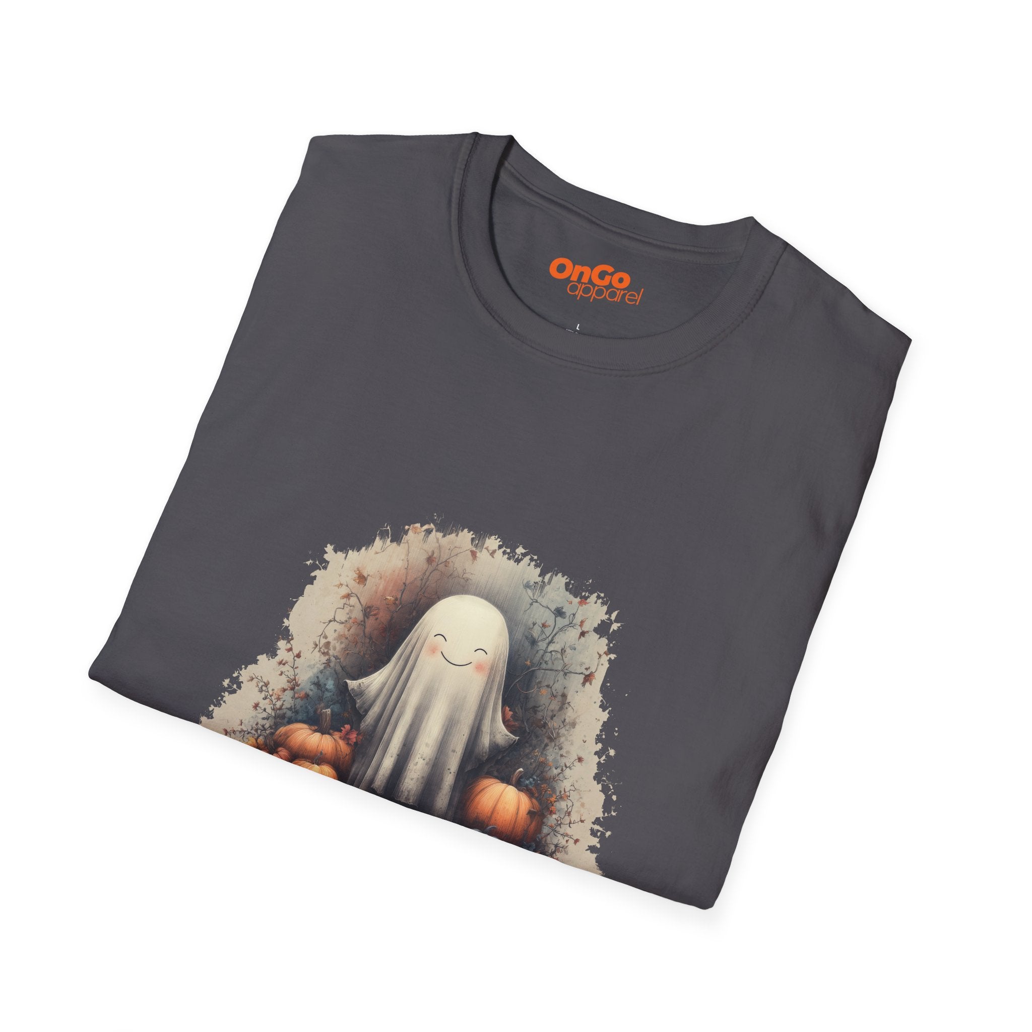 Charming Ghost and Pumpkins Graphic T-Shirt