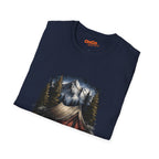 Camping Scene T-Shirt with Mountain and Forest Design