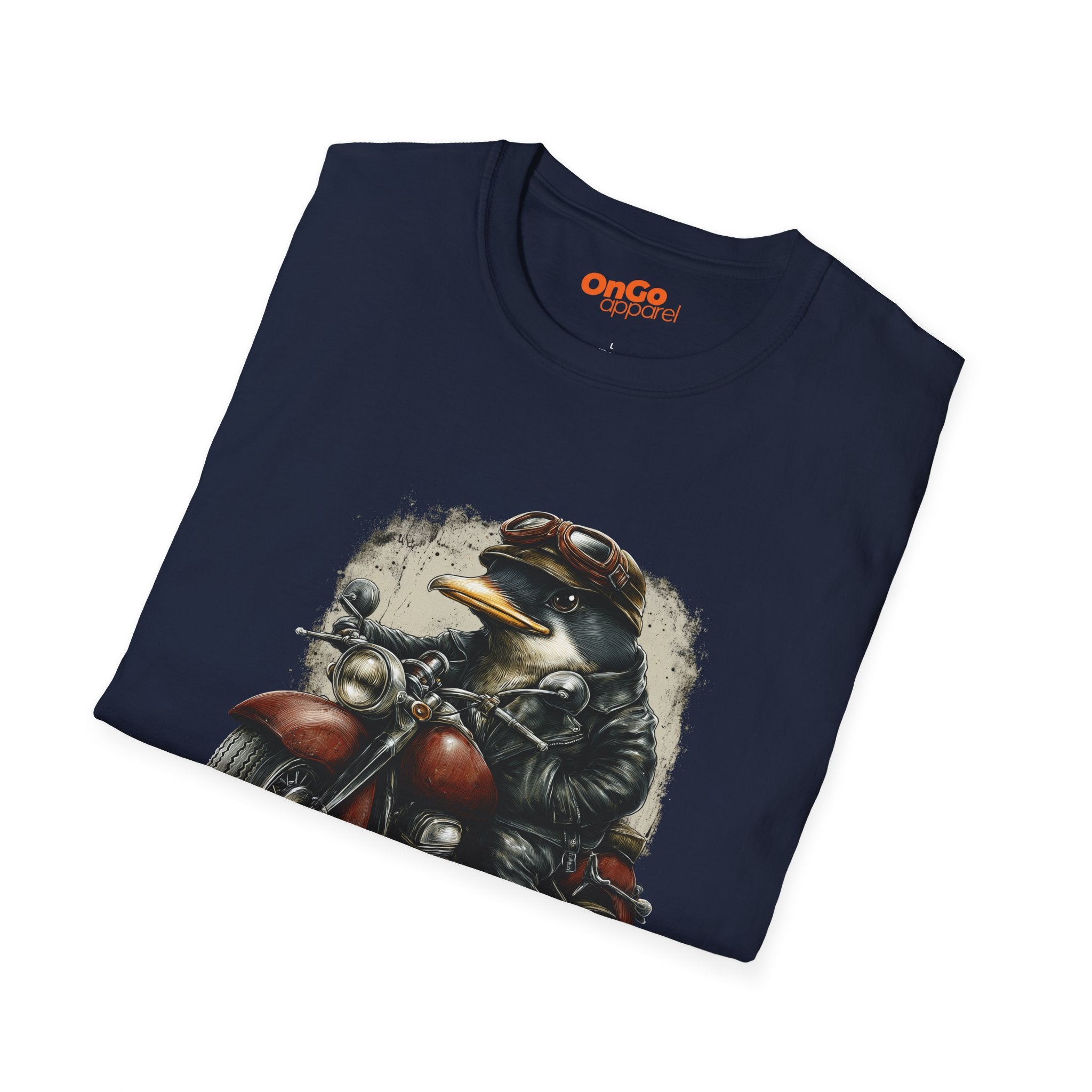 Penguin Aviator T-Shirt with Motorcycle Design