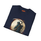 Grim Reaper Scythe and Moon Graphic T-Shirt