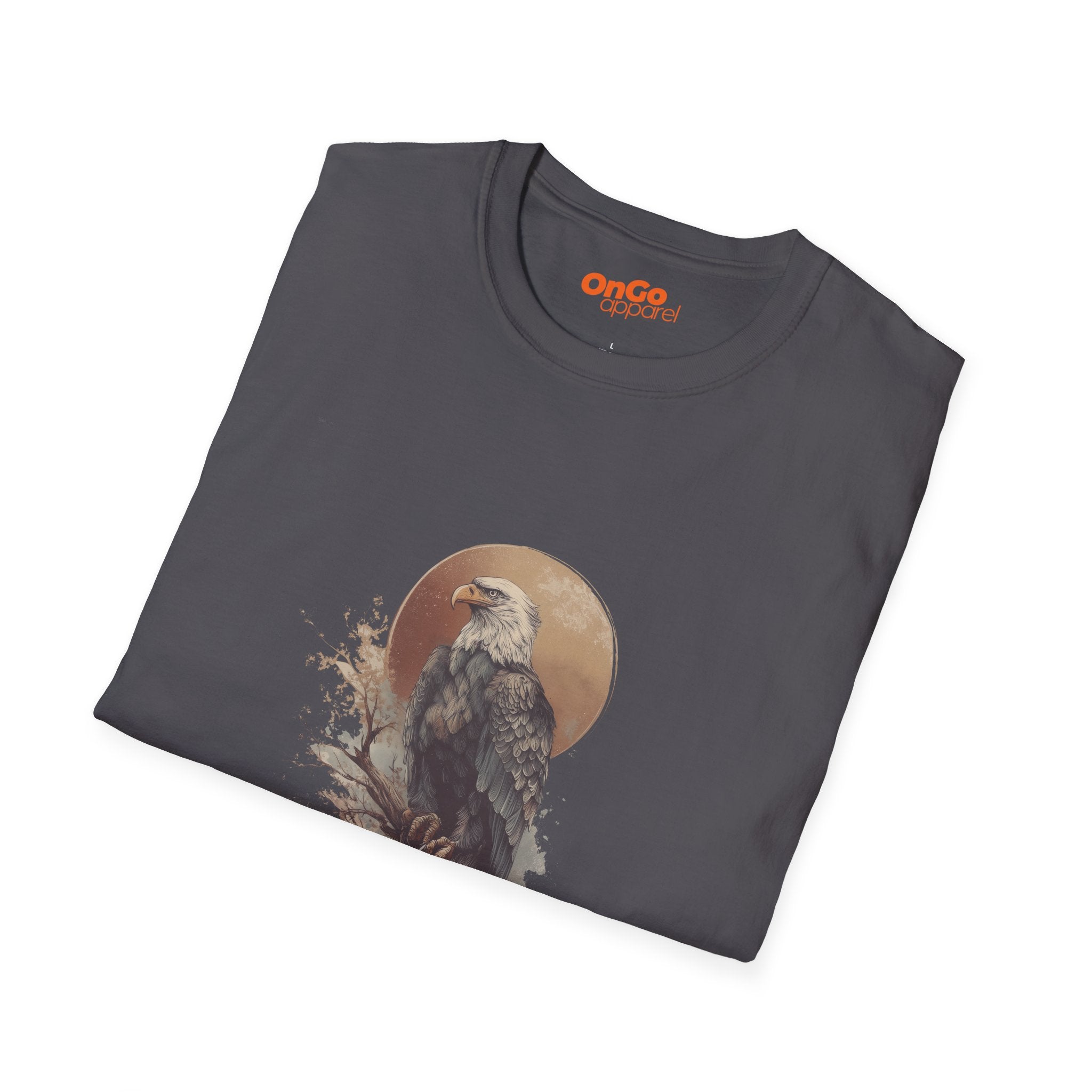 Eagle Design T-Shirt with Natural Scene