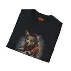 Corgi in Boots T-Shirt with Fall Leaves Design