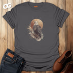 Eagle Design T-Shirt with Natural Scene – charcoal – oak-wood