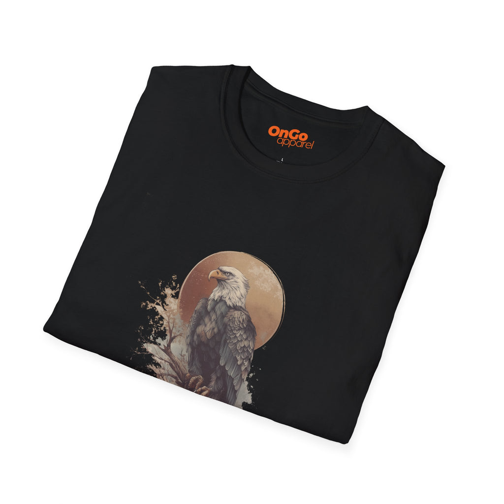 Eagle Design T-Shirt with Natural Scene