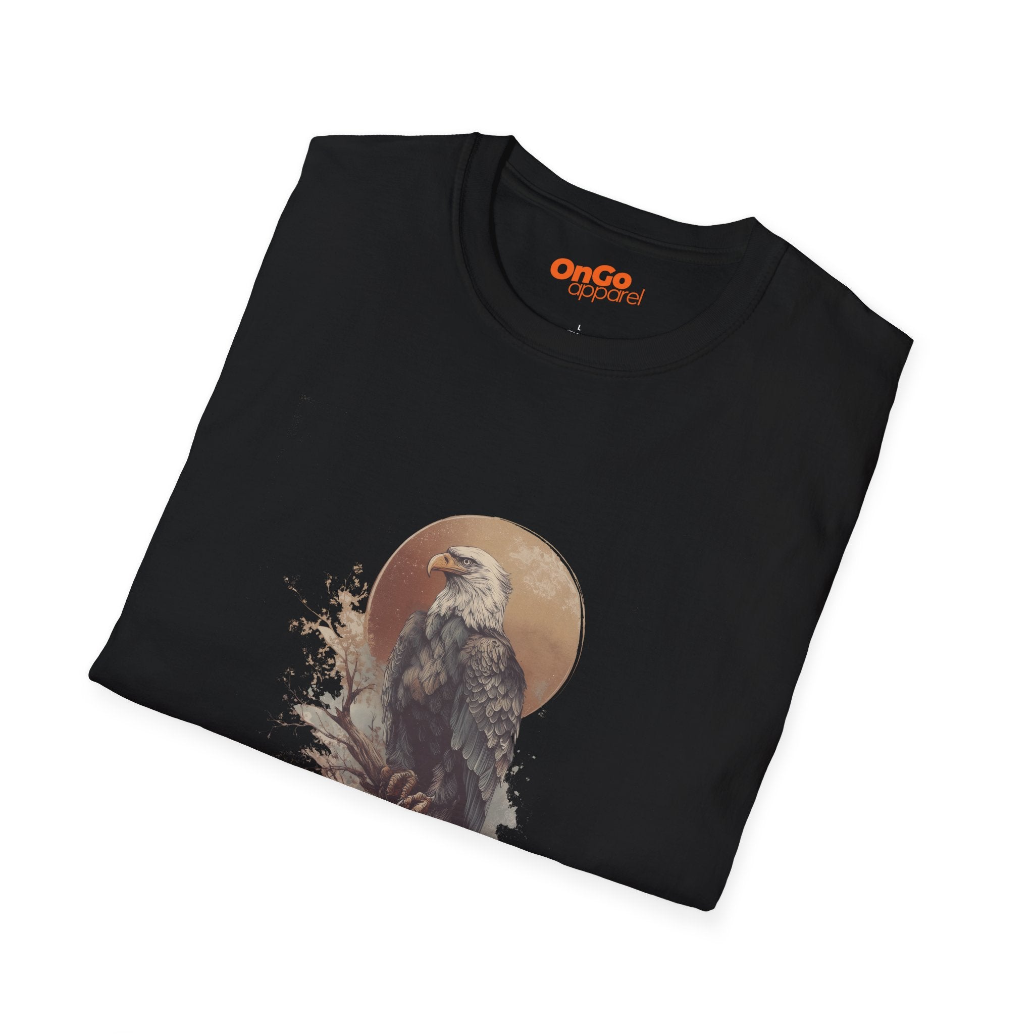 Eagle Design T-Shirt with Natural Scene
