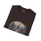 Camping Adventure T-Shirt with Mountain and Bonfire Design