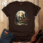 Haunted House T-Shirt with Mystical Design – dark_chocolate – oak-wood