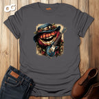 Pumpkin and Guitar Graphic T-shirt – charcoal – oak-wood