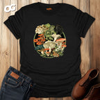 Vintage Mushroom Circle T-Shirt – black – oak-wood