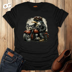 Penguin Aviator T-Shirt with Motorcycle Design – black – oak-wood